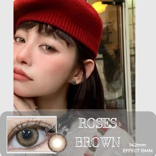 Roses Brown 14.2mm (effect 15mm) 0-600 Ready Stock